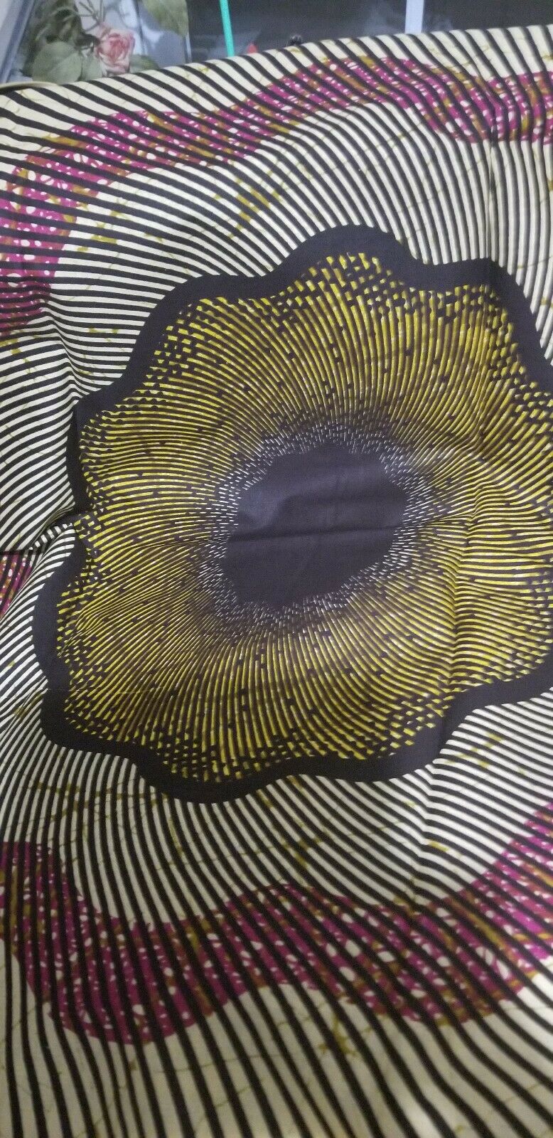 Mustard colored African Print 1yd &35"