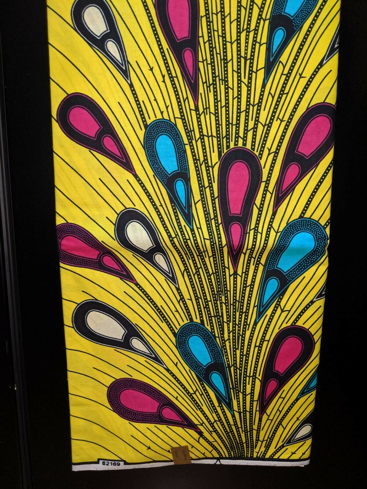 MULTICOLOR African Wax Print 100% Cotton Fabric (44 in.) 3yrds $16