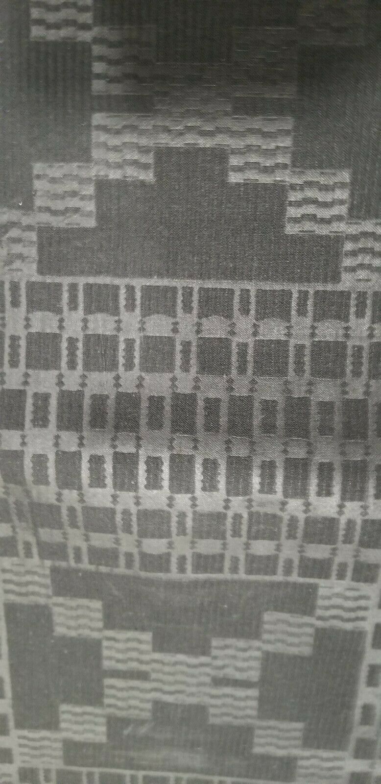 DESIGNER AFRICAN PRINT(Geometric blocks) IN BLACK 2yds