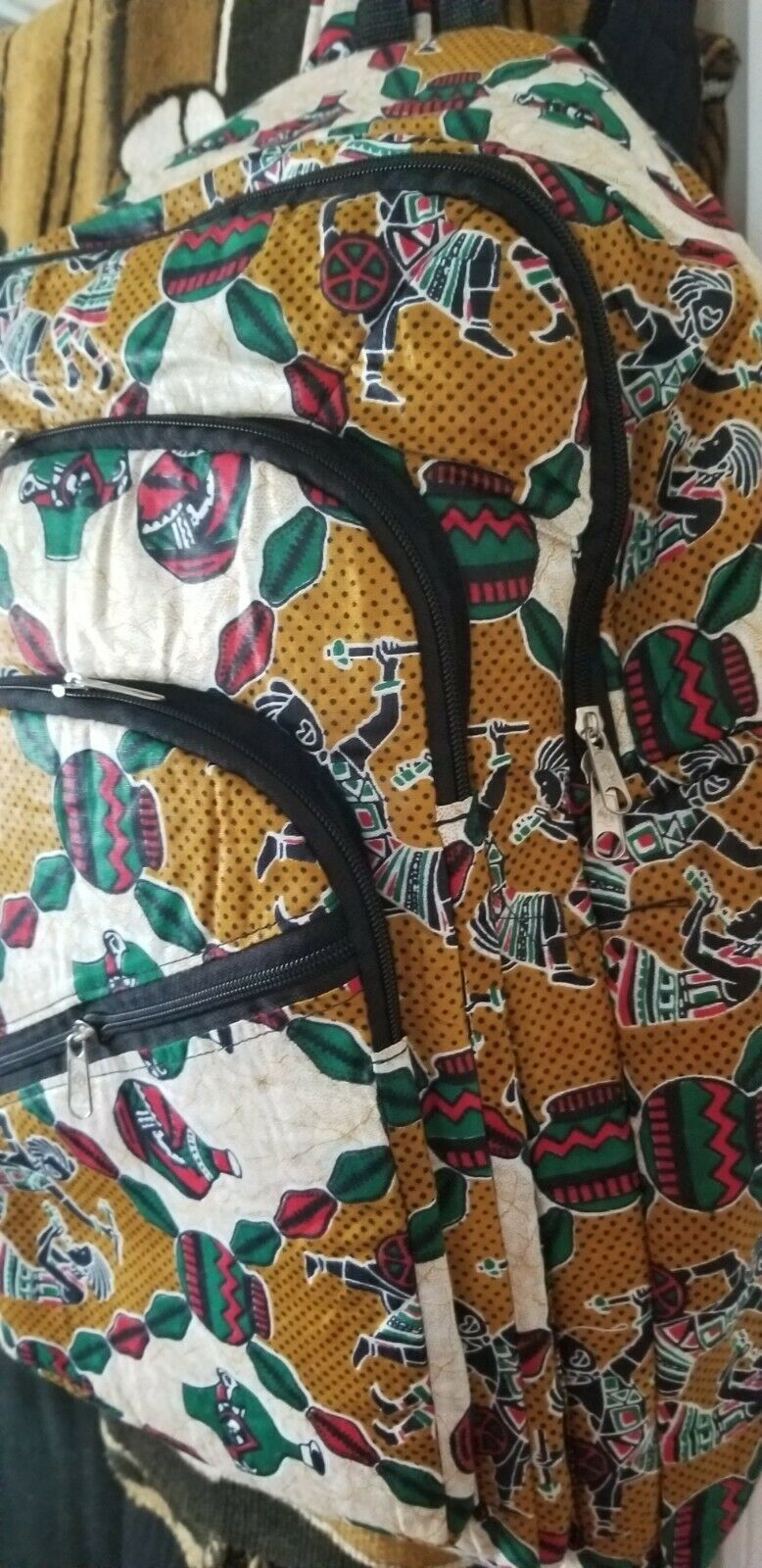 African Print Back Pack~ Dancers