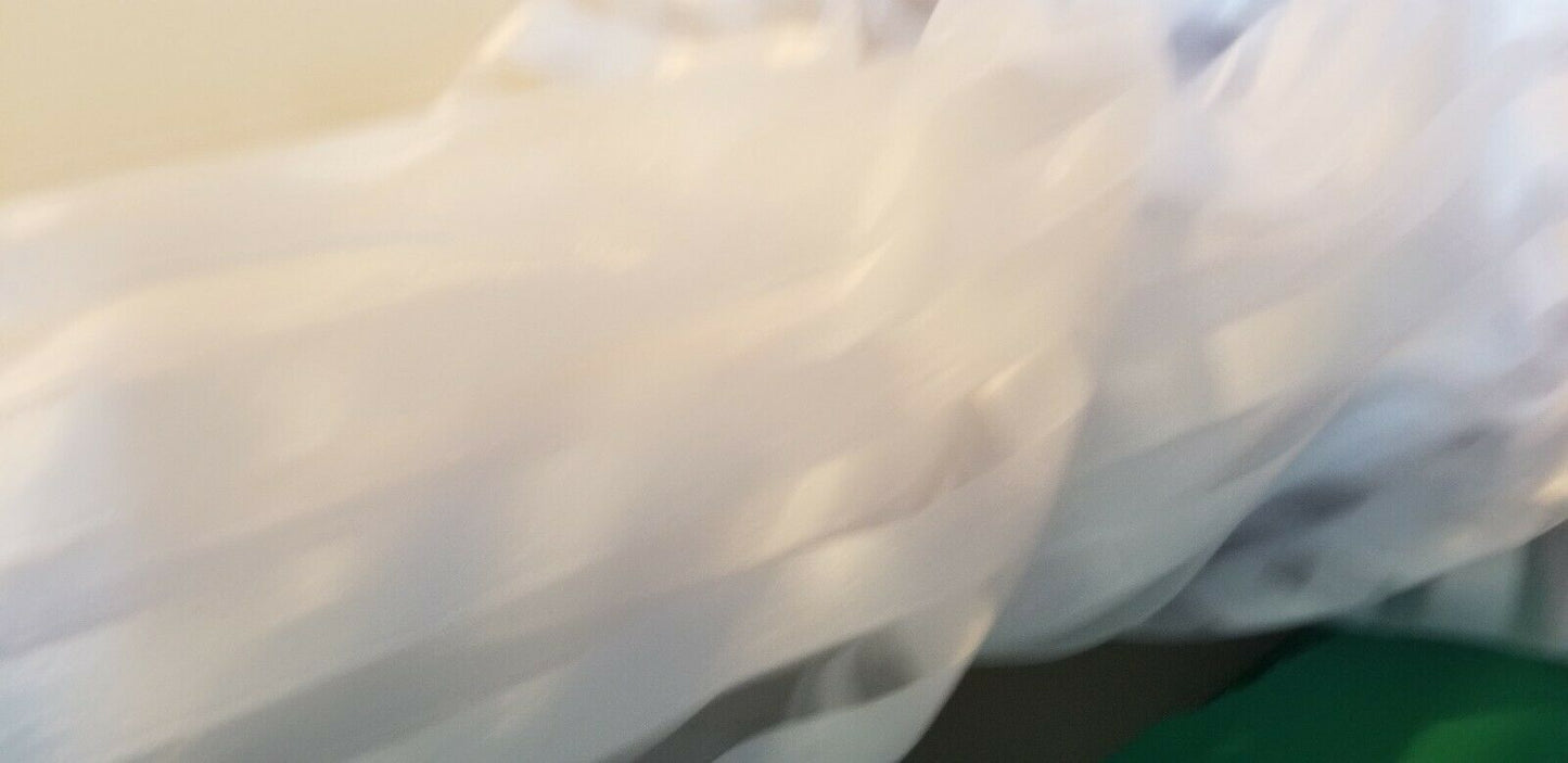 White STRIPPED CHIFFON FABRIC.