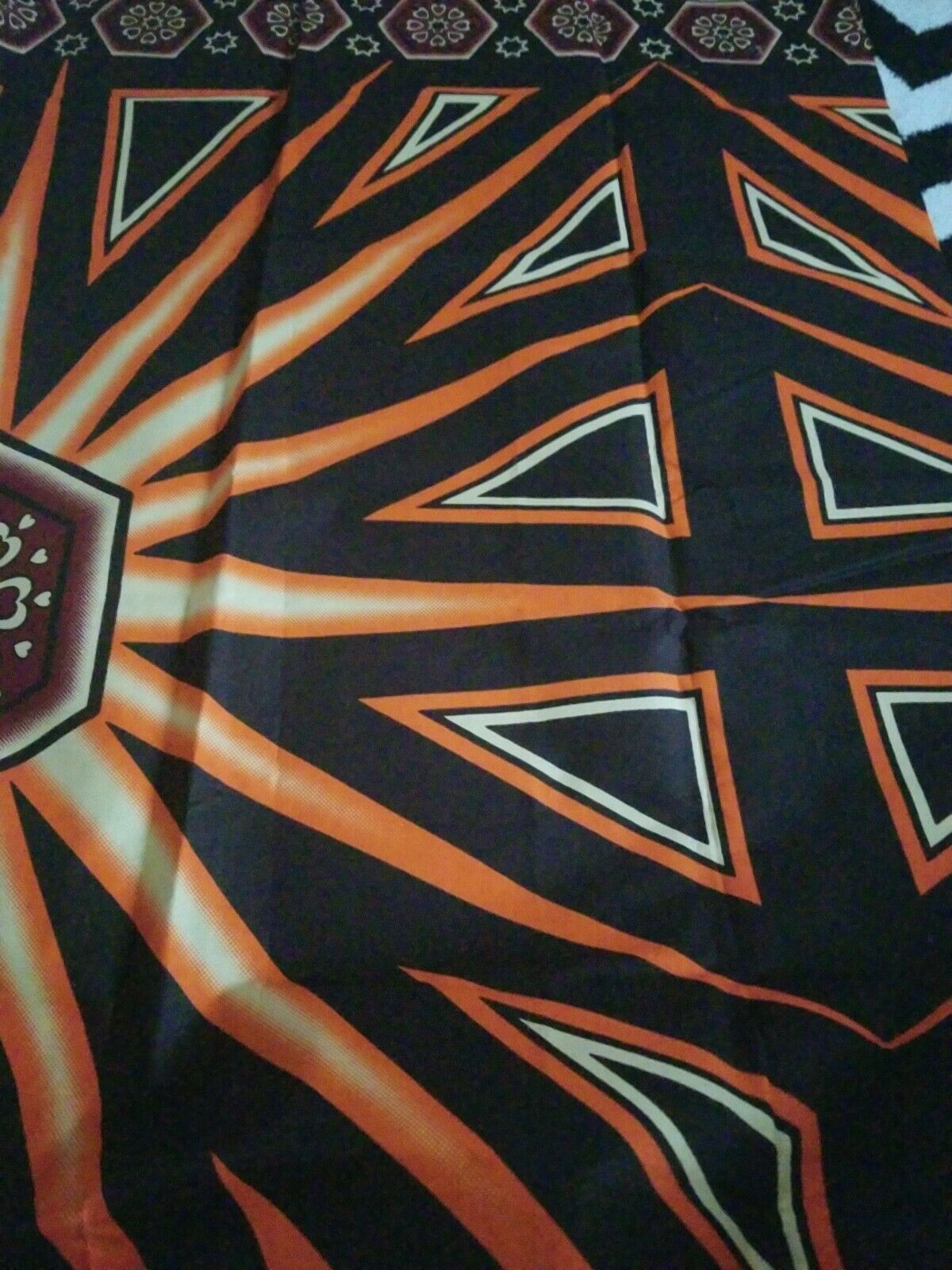 Yellow MultiAfrican Print 100% Cotton Fabric ~2YARDS abd22"(94")×46"~~$18.50