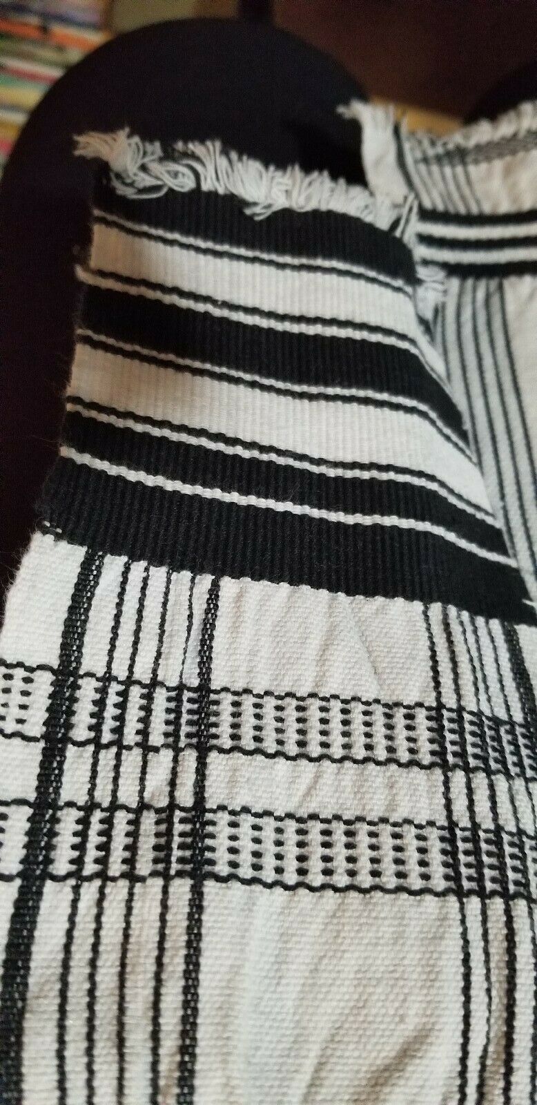 Black And White Kente/Ewe ~Ghana 63"x12"