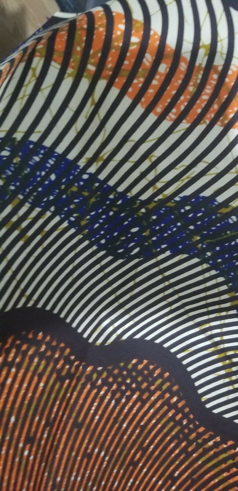 Mustard multi African Print 100% Cotton Fabric ~2yds×46" $11.50