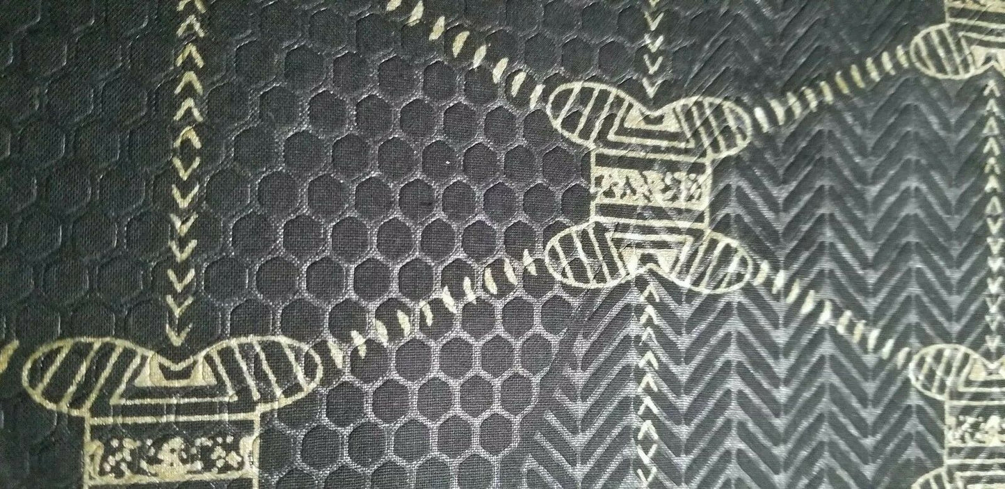 DESIGNER AFRICAN PRINT IN BLACK 2yds
