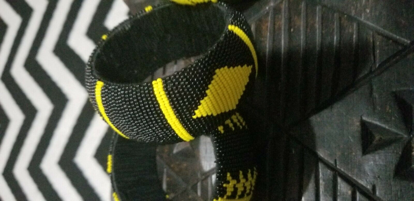 Hand Woven African Zulu Beaded Bangle~ multi ( $12 ea)