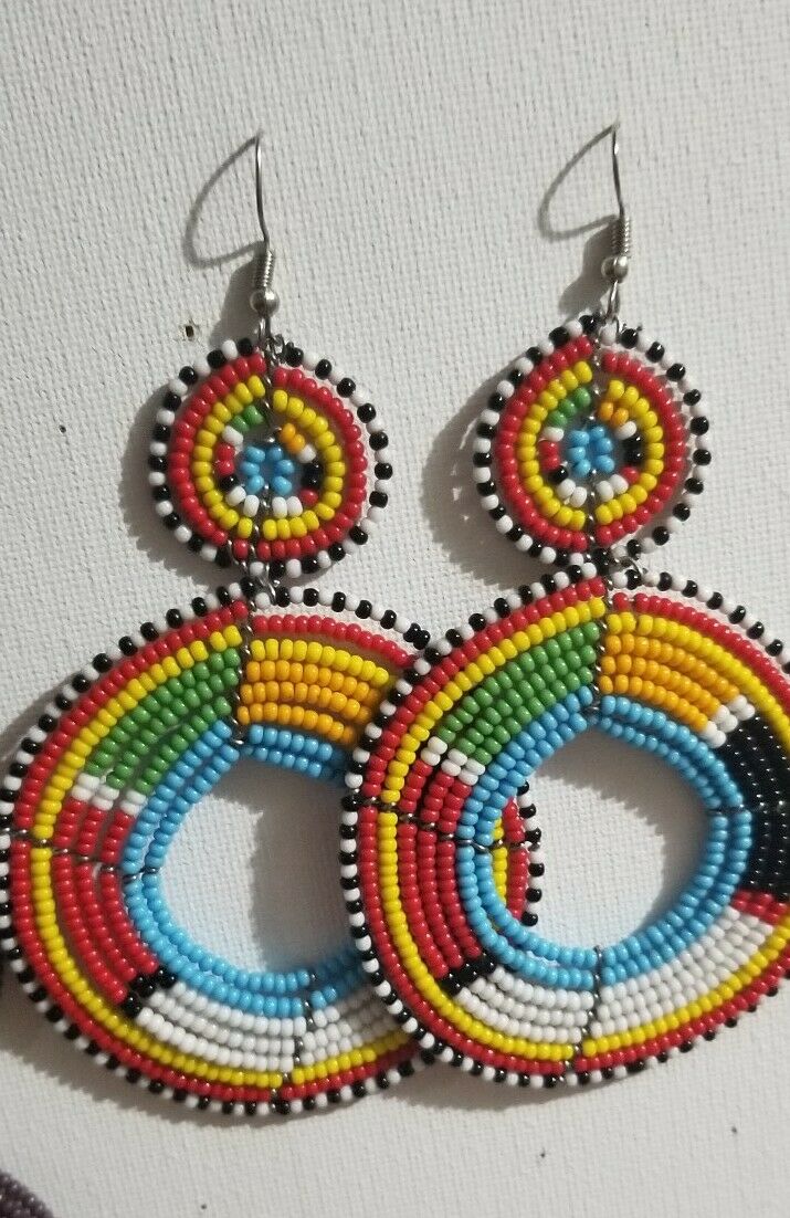 Maasai earrings, masai jewelry all hand made $10 each