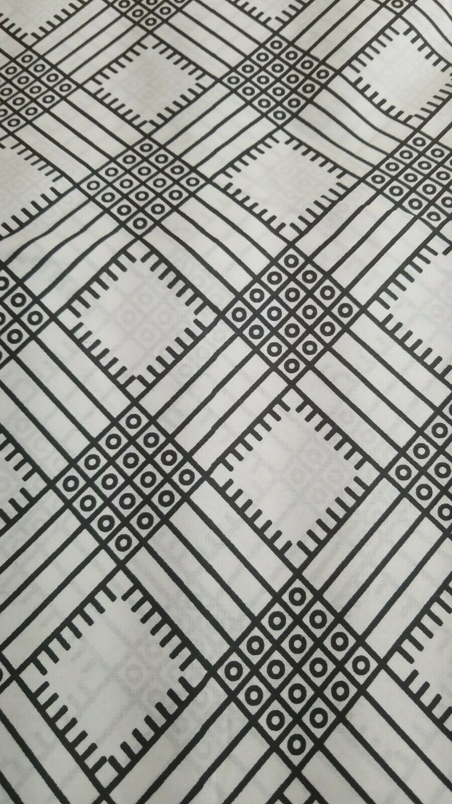 Black and White African Print 100% Cotton 6yards bolt...SALE $25