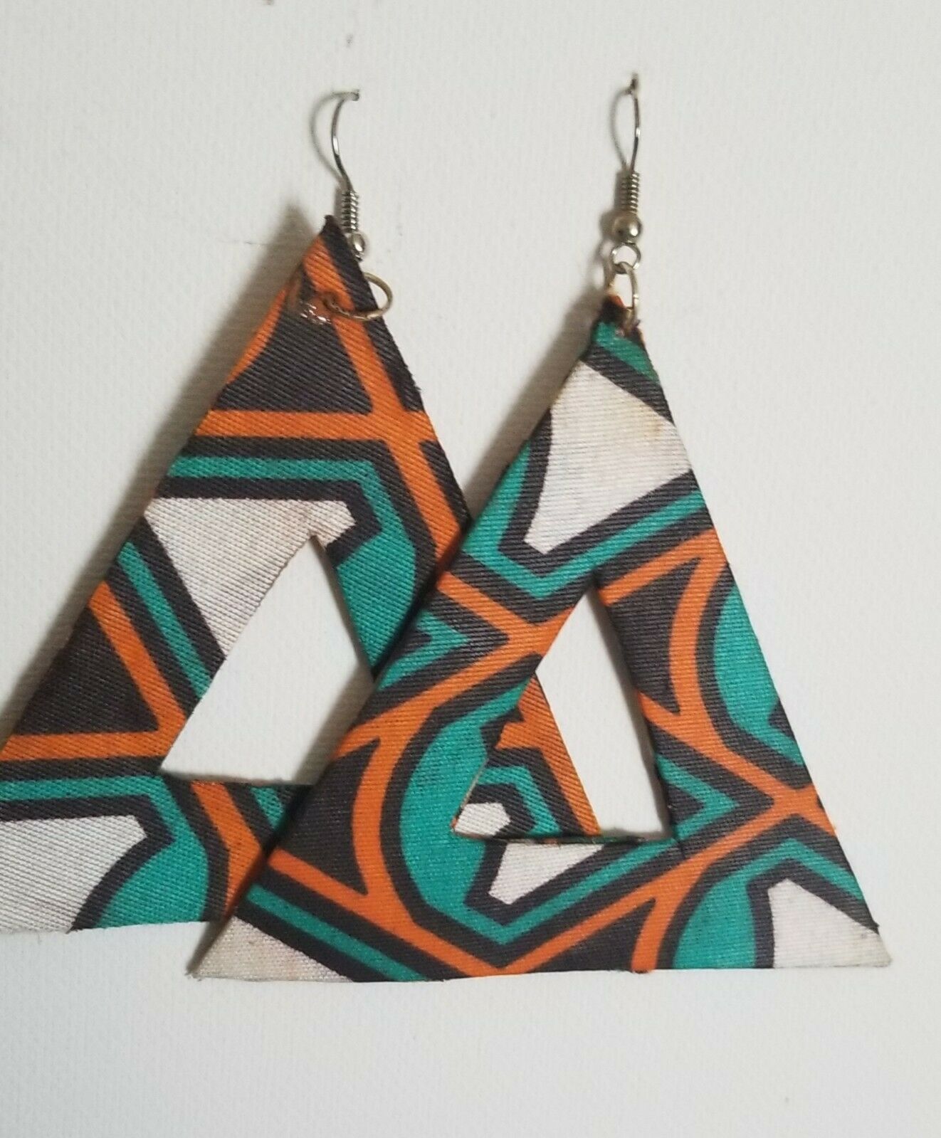 African Earrings Fabric Handmade with Tribal Ankara/waxprint 2pairs $8