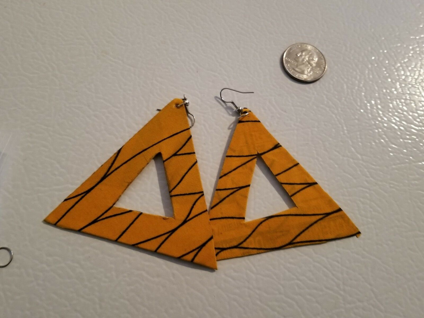 2018 African Earrings Fabric Handmade with Tribal Ankara/waxprint Sale$7