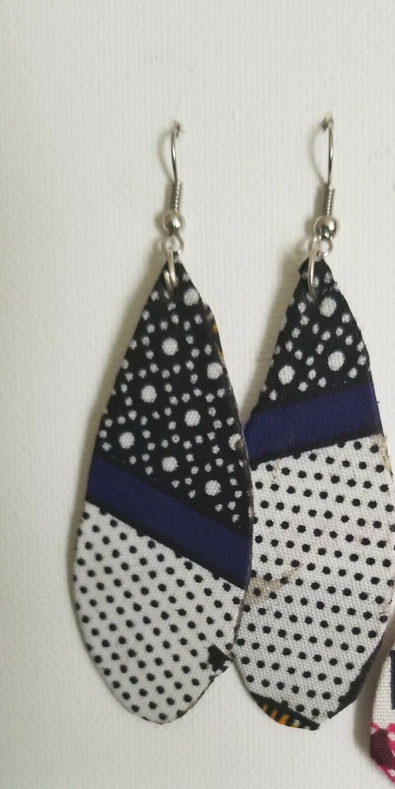 2018 African Earrings Fabric Handmade with Tribal Ankara/waxprint 2pairs $8