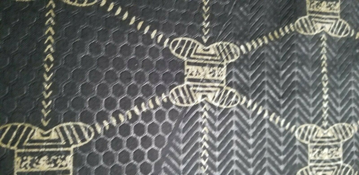 DESIGNER AFRICAN PRINT IN BLACK 2yds