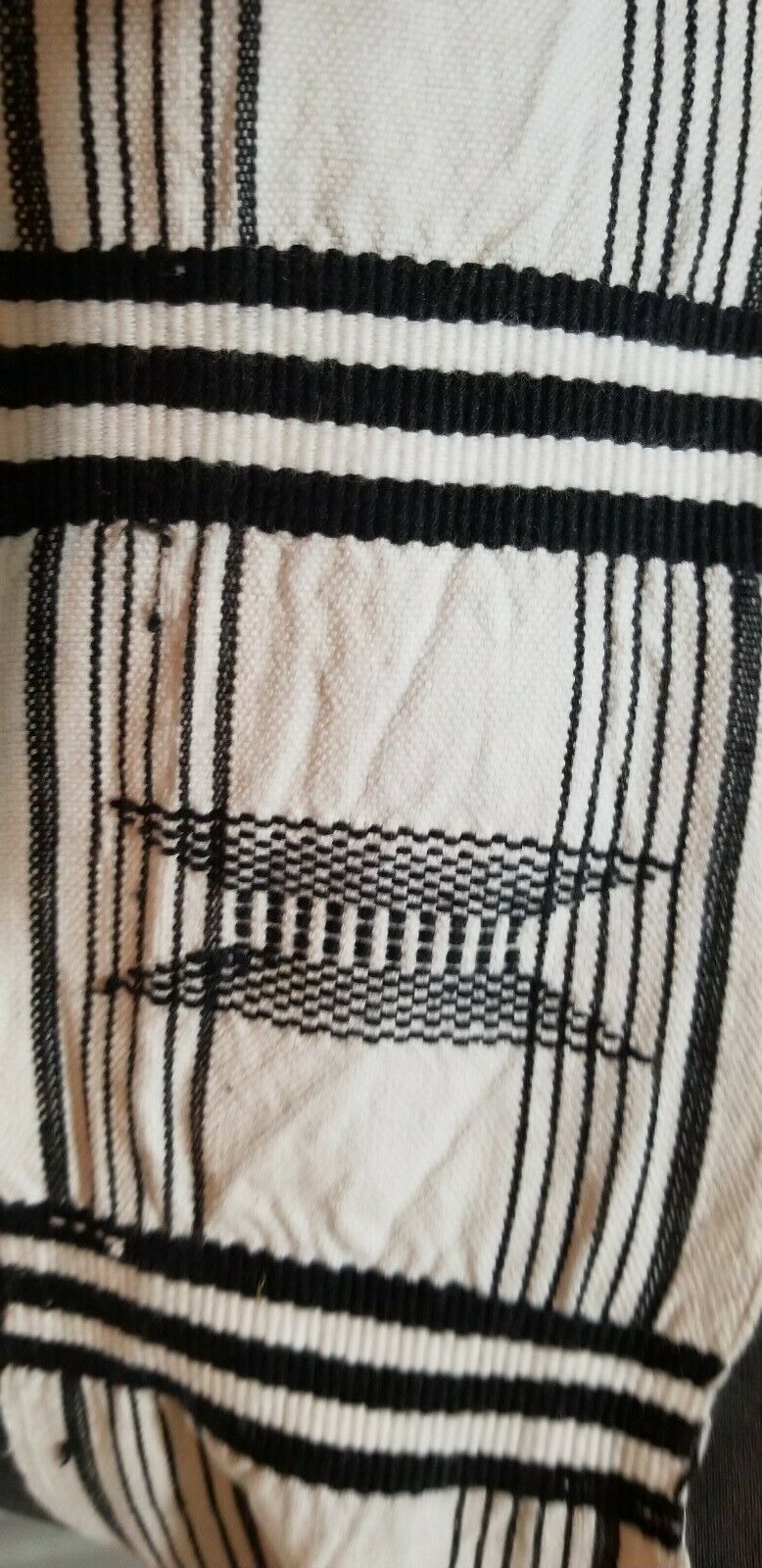 Black And White Kente/Ewe ~Ghana 63"x12"