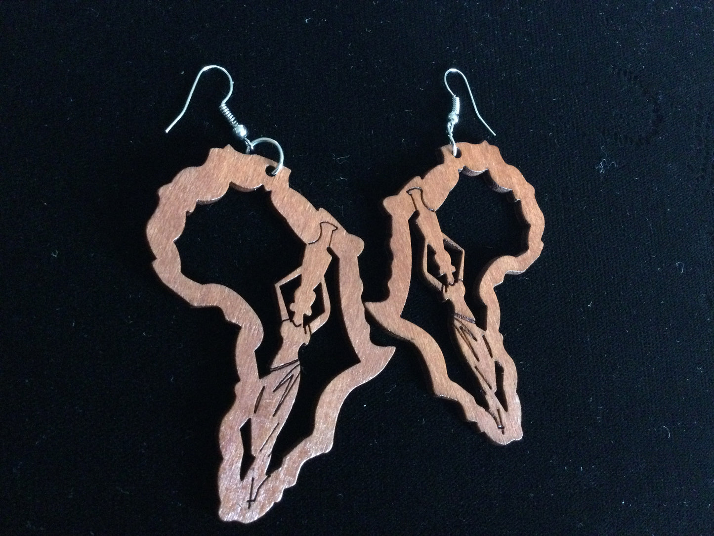 Brown Wood Earrings