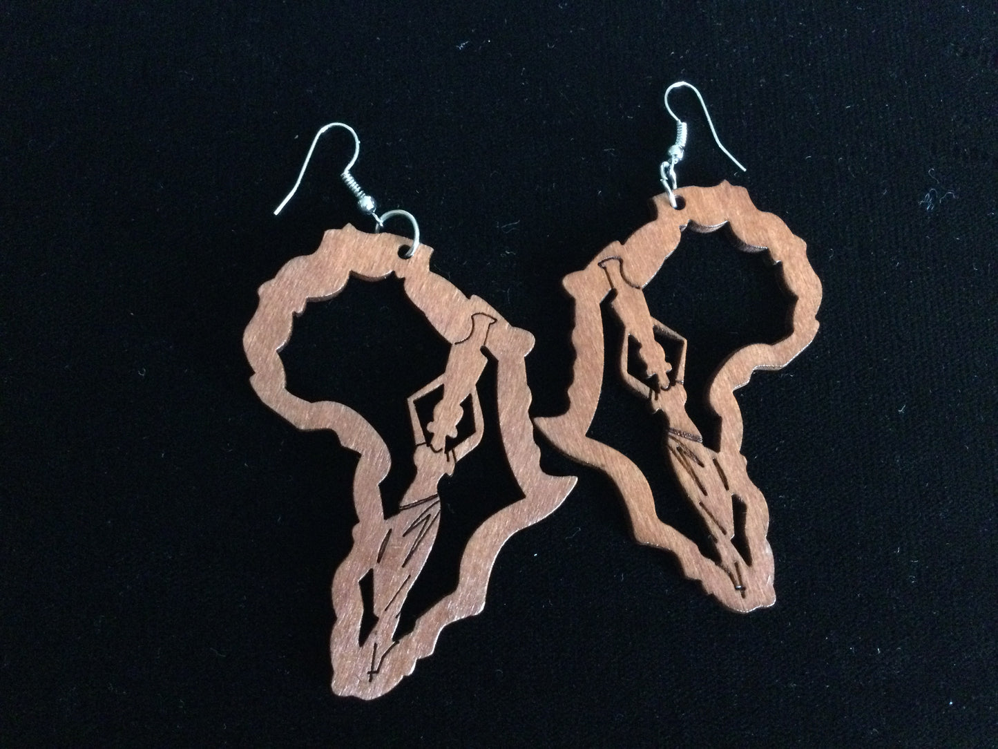 Brown Wood Earrings