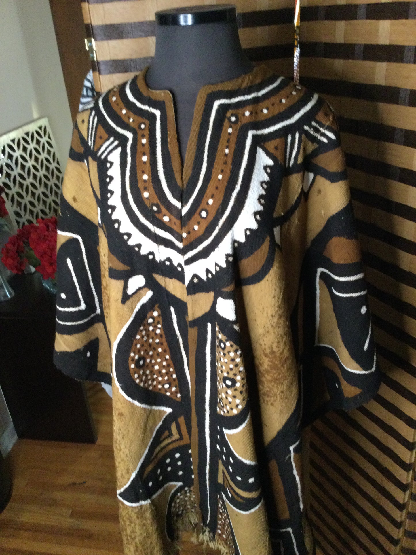 Unisex Mudcloth Long overcoat
