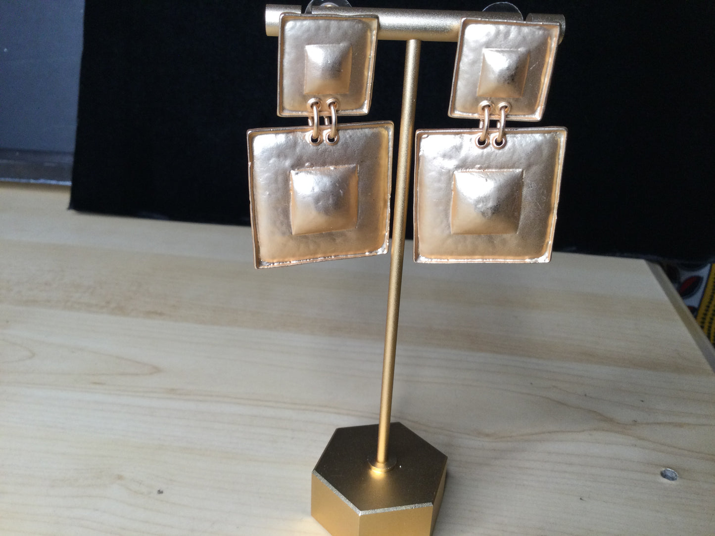 Shield Gold plated Earrings