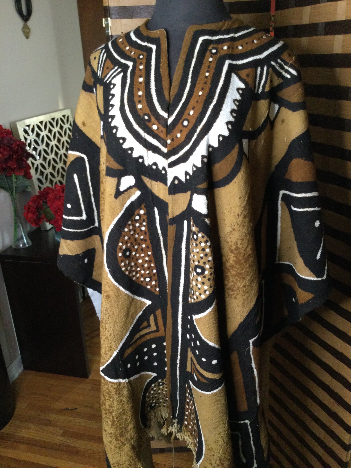 Unisex Mudcloth Long overcoat