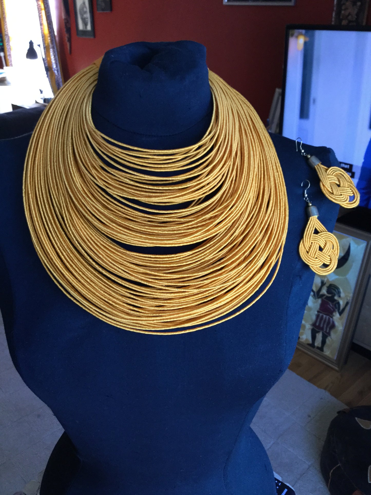 120 strand silk rope necklace