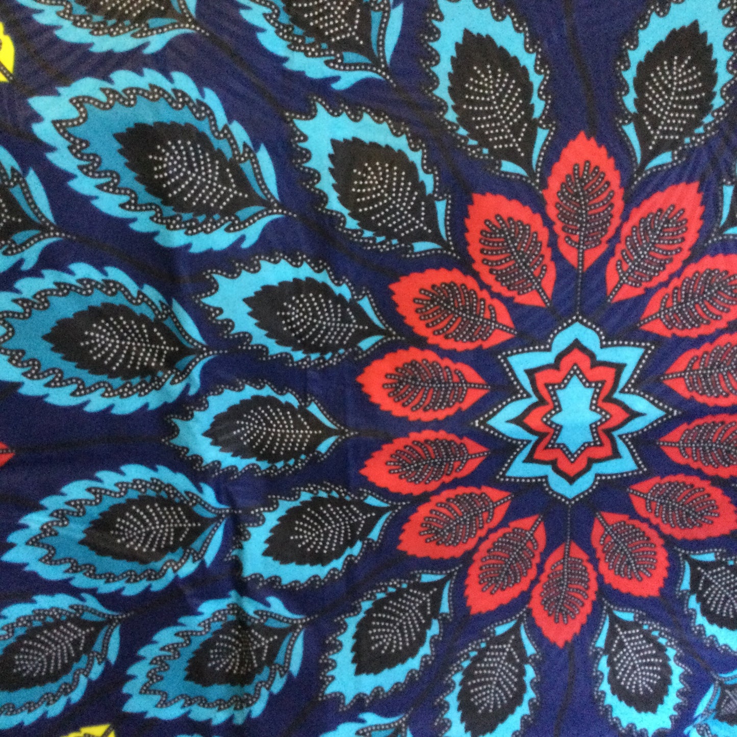 Blue Multi Peacock motif