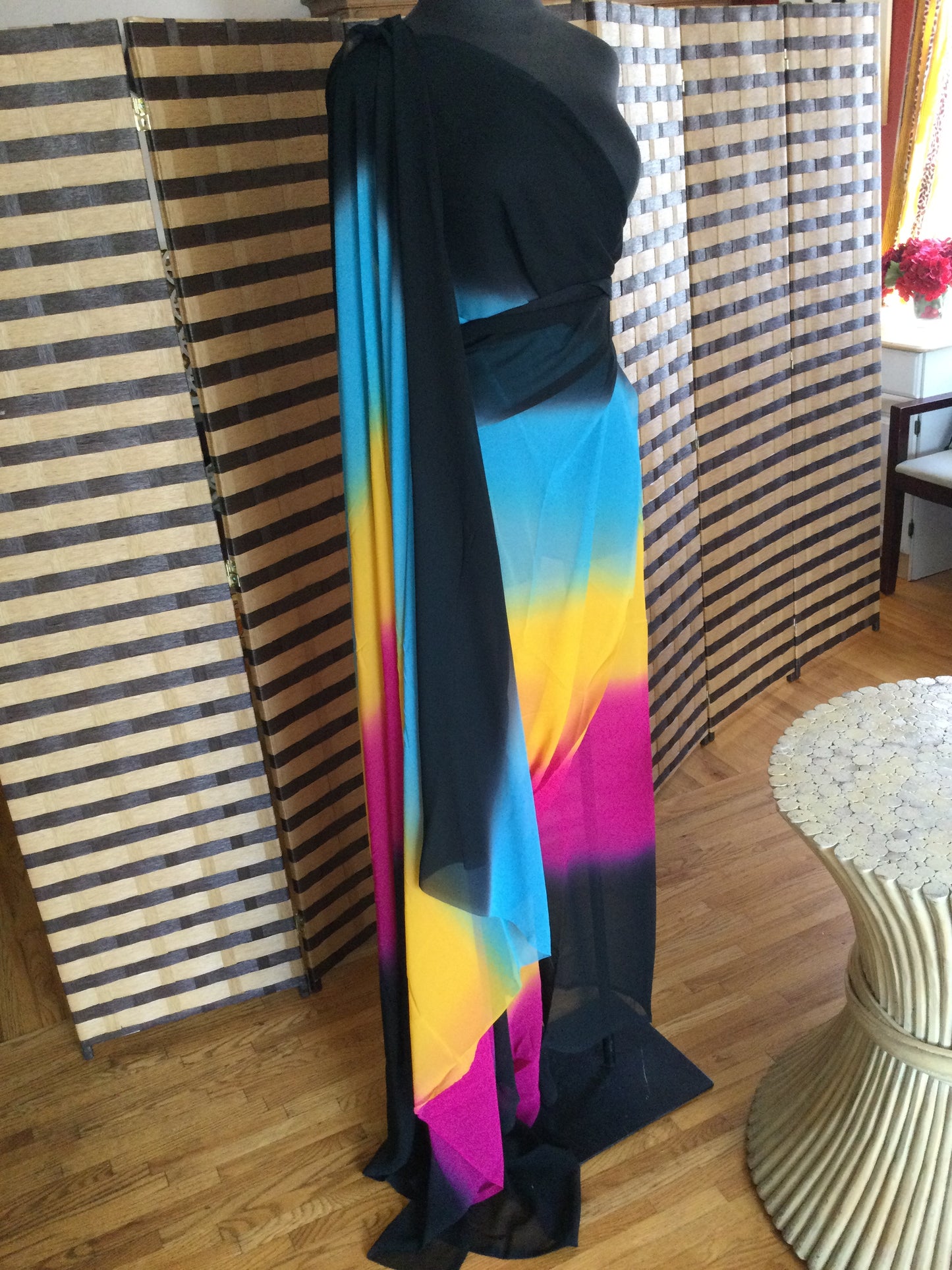 Colorful Chiffon fabric 5yards bolt