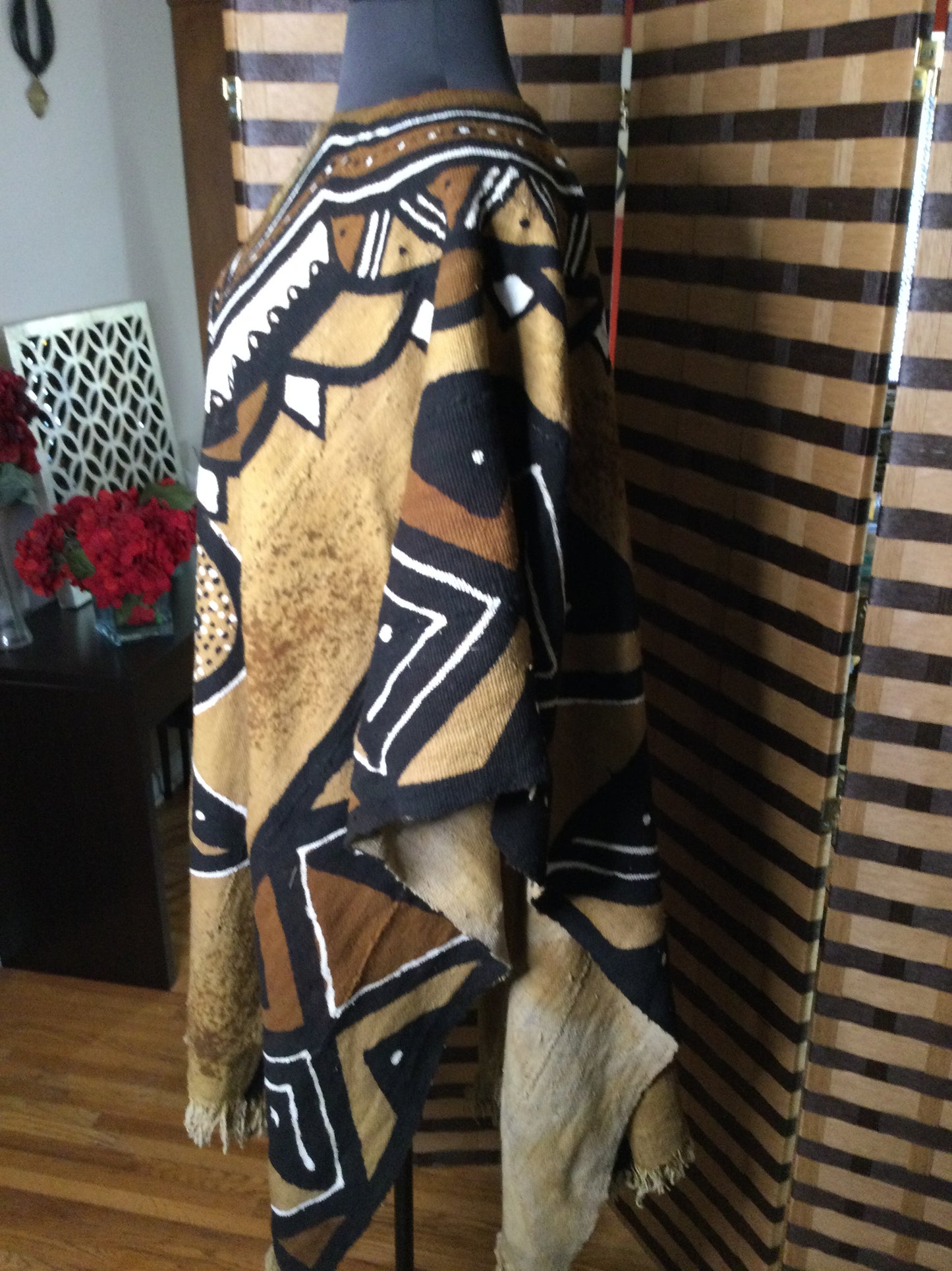 Unisex Mudcloth Long overcoat