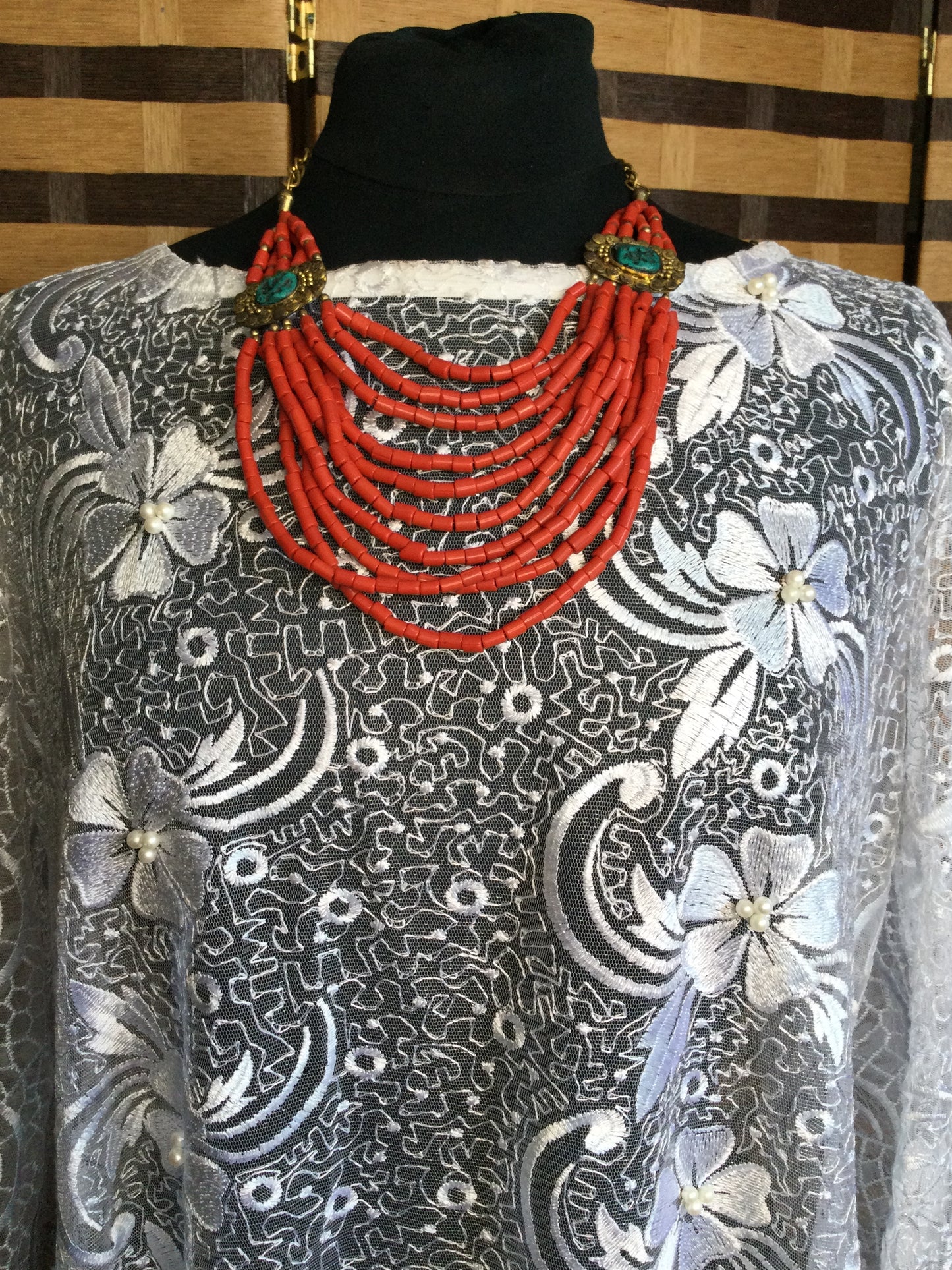 Multi Strand Red Necklace