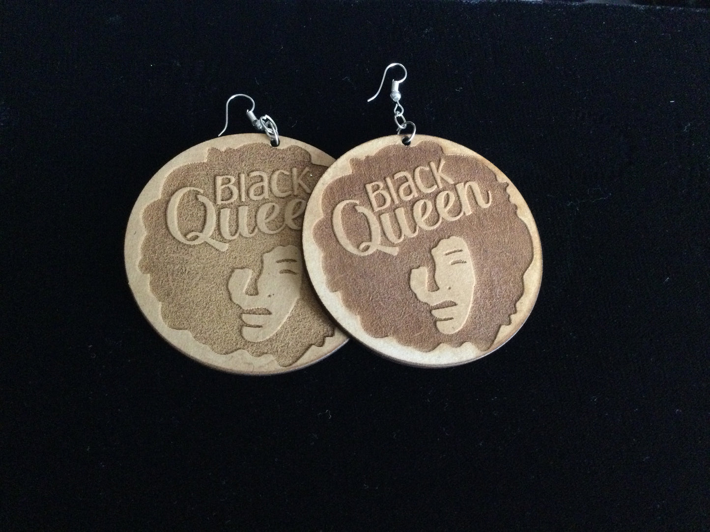 Handmade Wood Africa-Fist Earrings