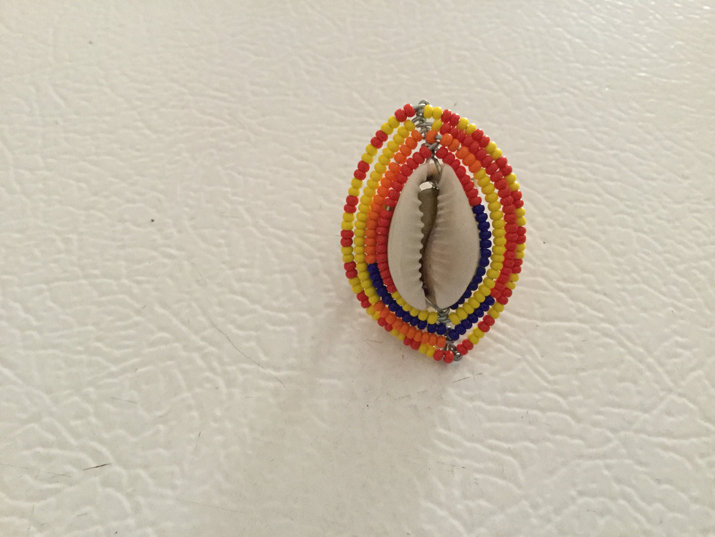 COWRIE BEADED RINGS