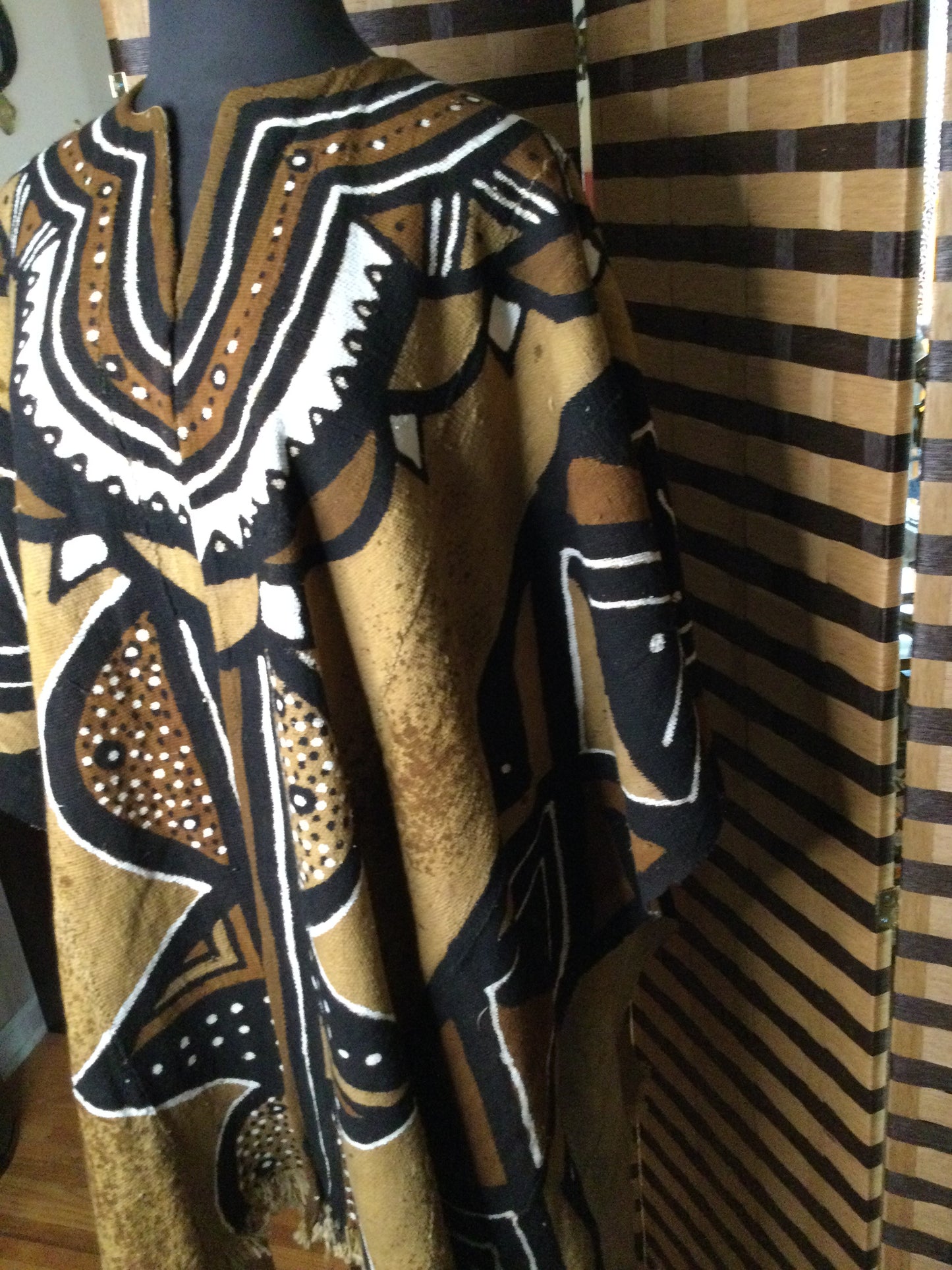 Unisex Mudcloth Long overcoat