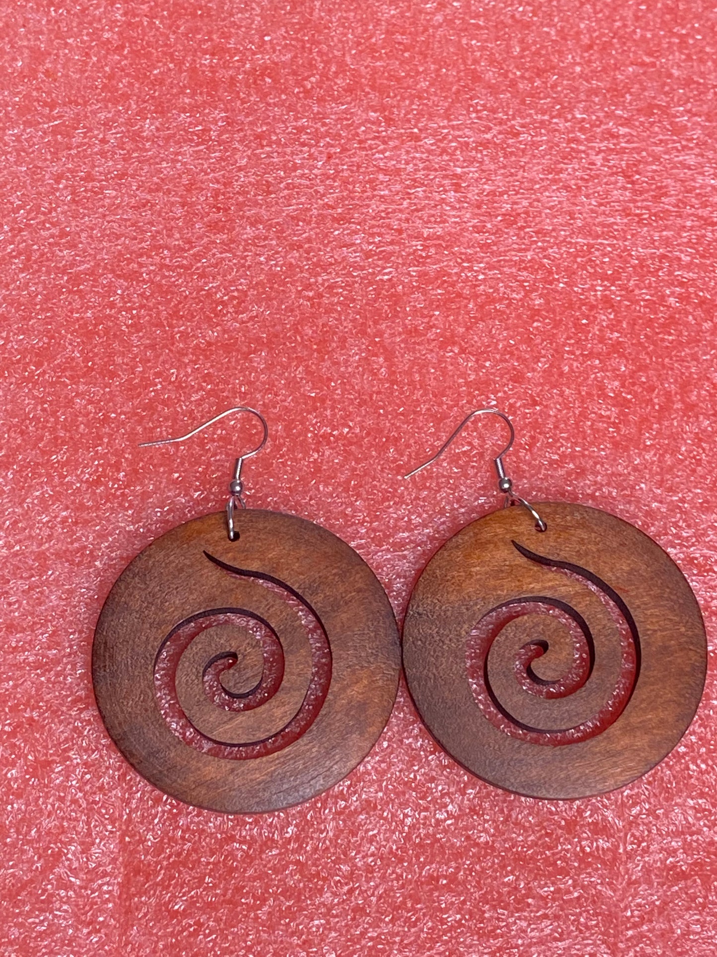 Brown Wood Earrings