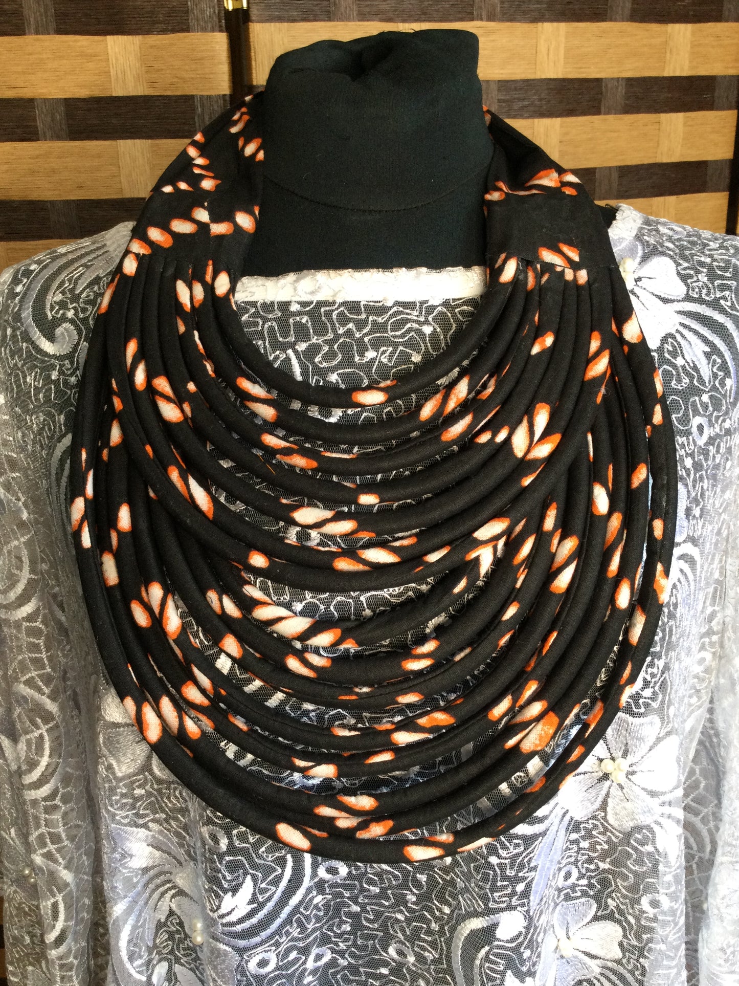 Ankara bib necklace