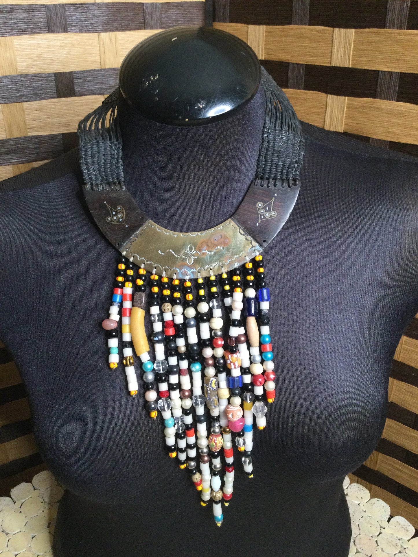 Empress Adjoa Beaded Brass Choker Necklace