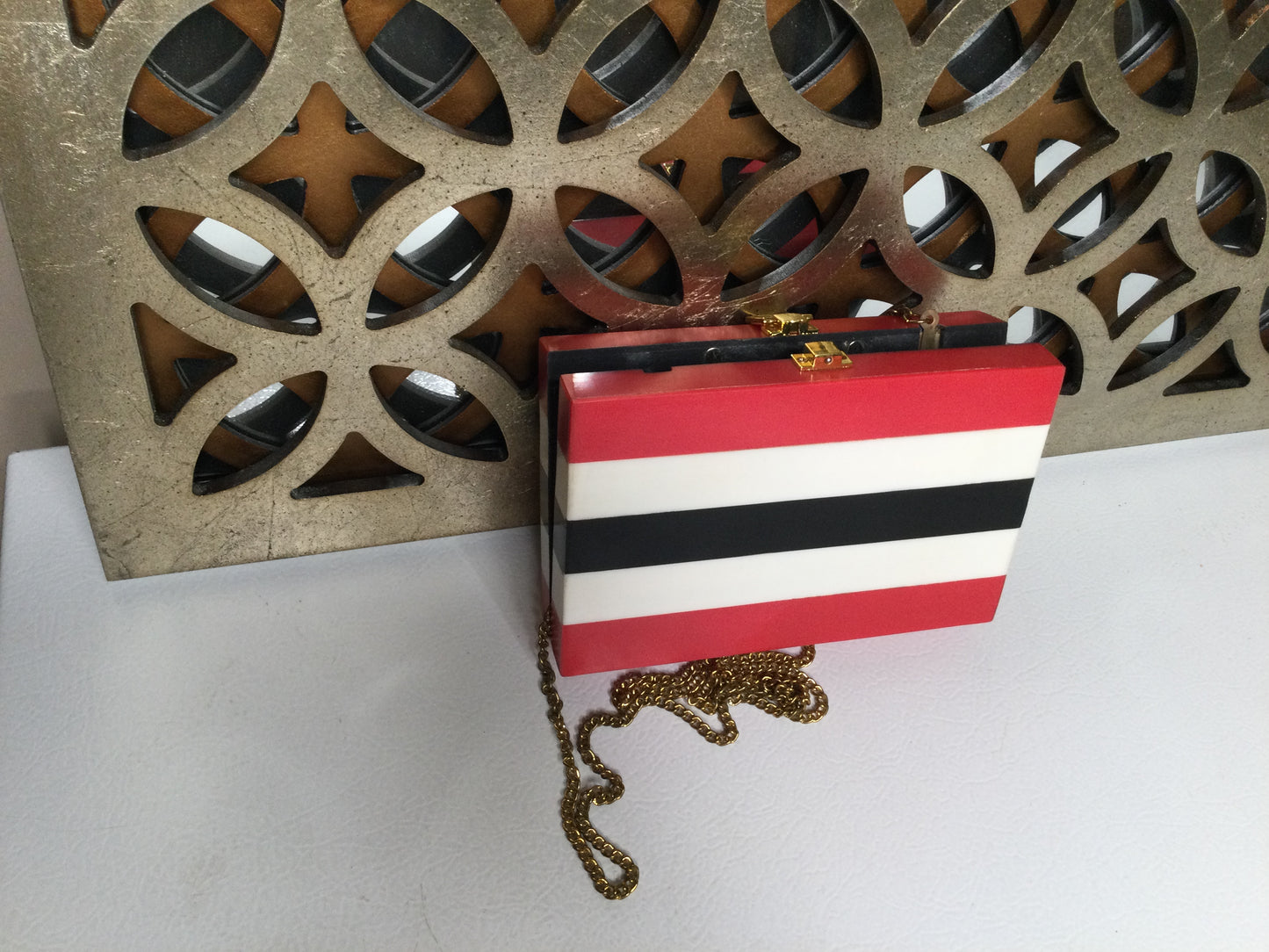 Resin and wood Clutch/purse