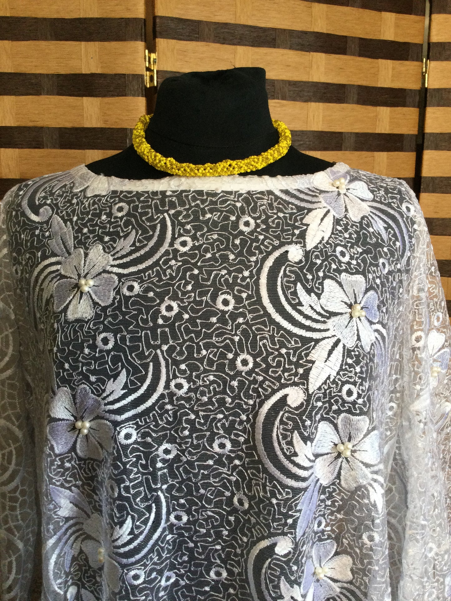 Beautiful beaded and Woven Necklace Handmade Item