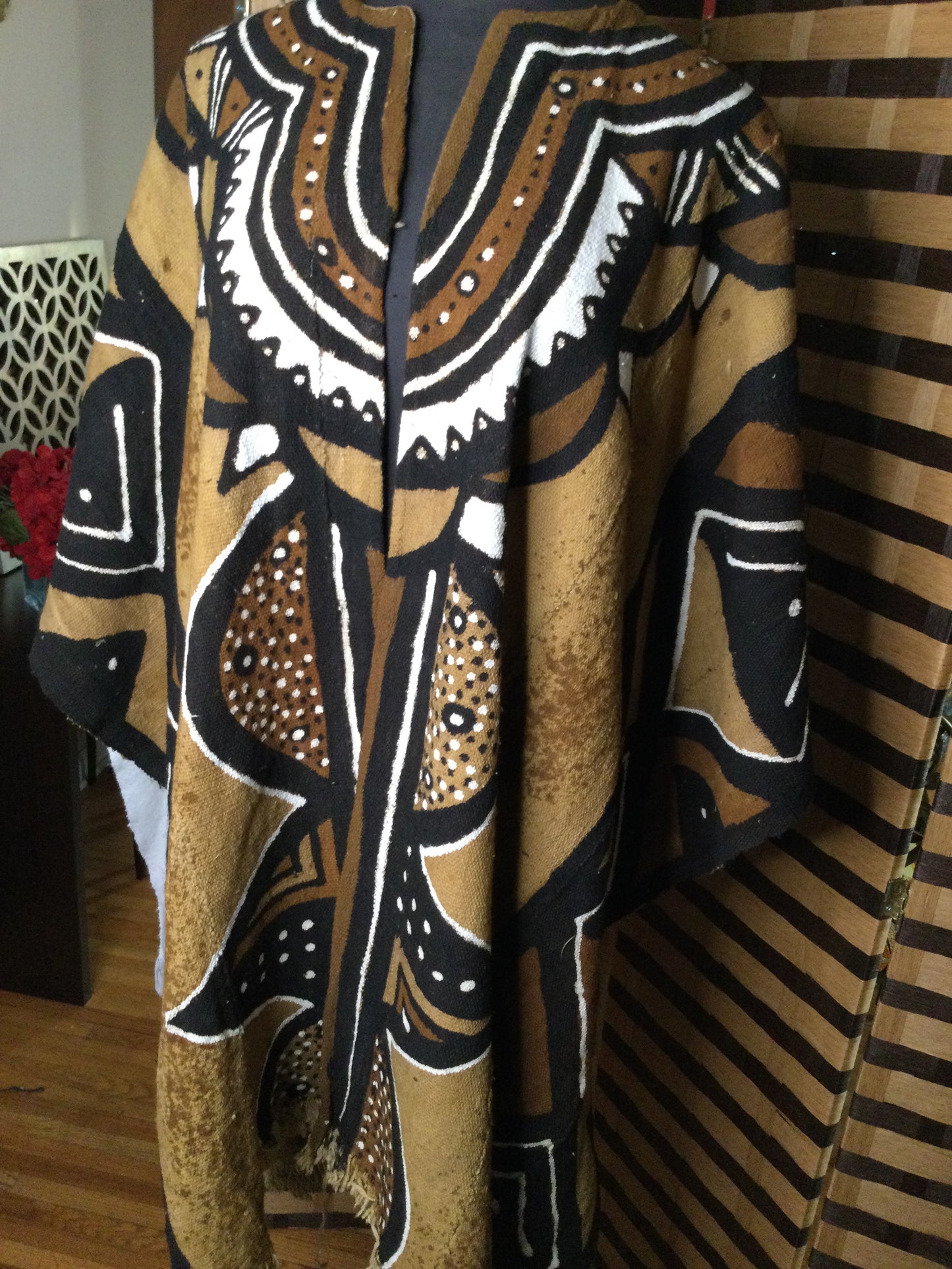 Unisex Mudcloth Long overcoat