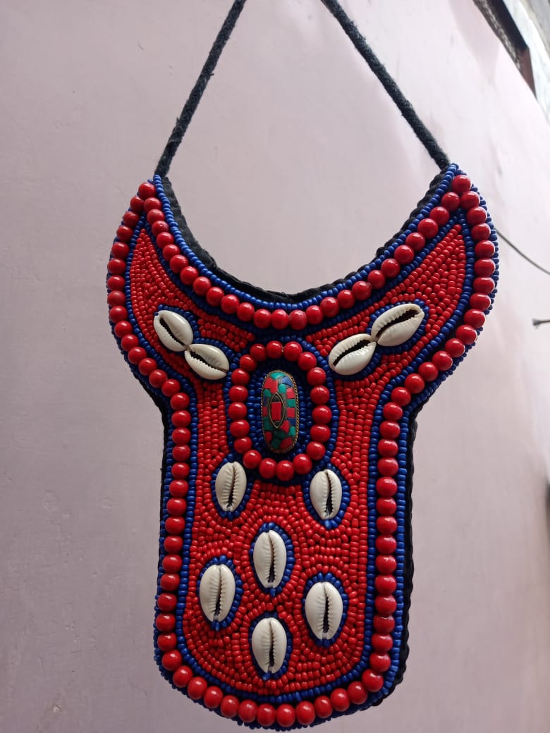 Bead and Cowrie Necklace Handmade Cowrie