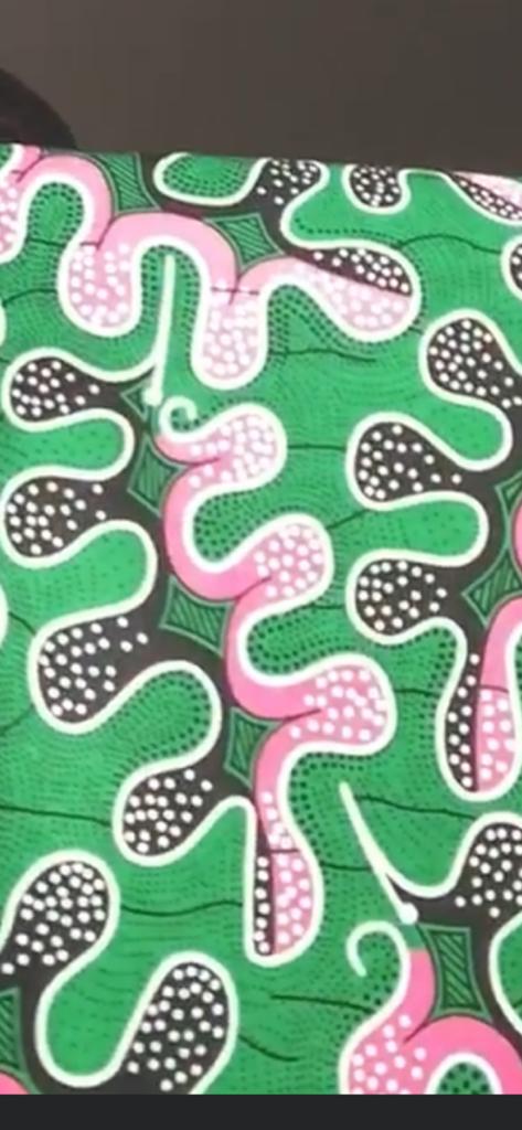 Multi Green African print SAF13
