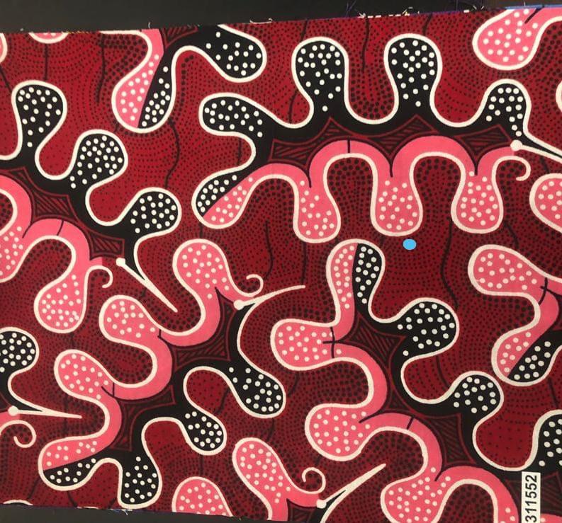 Multi Red African print SAF011