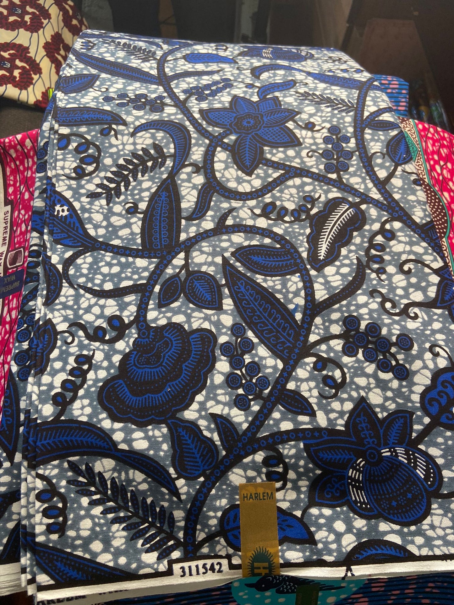 Multi blue African print SAF02