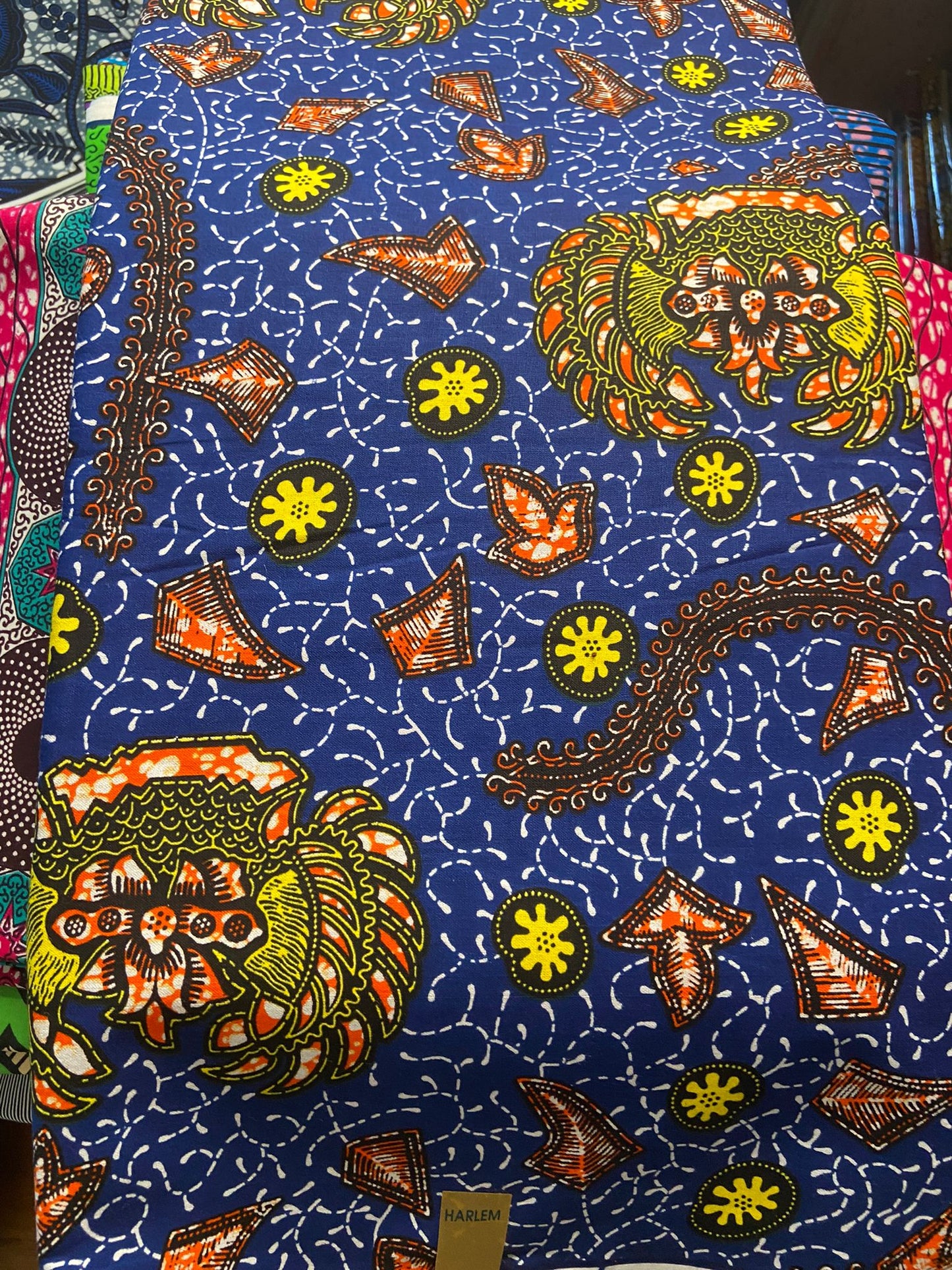 Multi blue African print SAF01