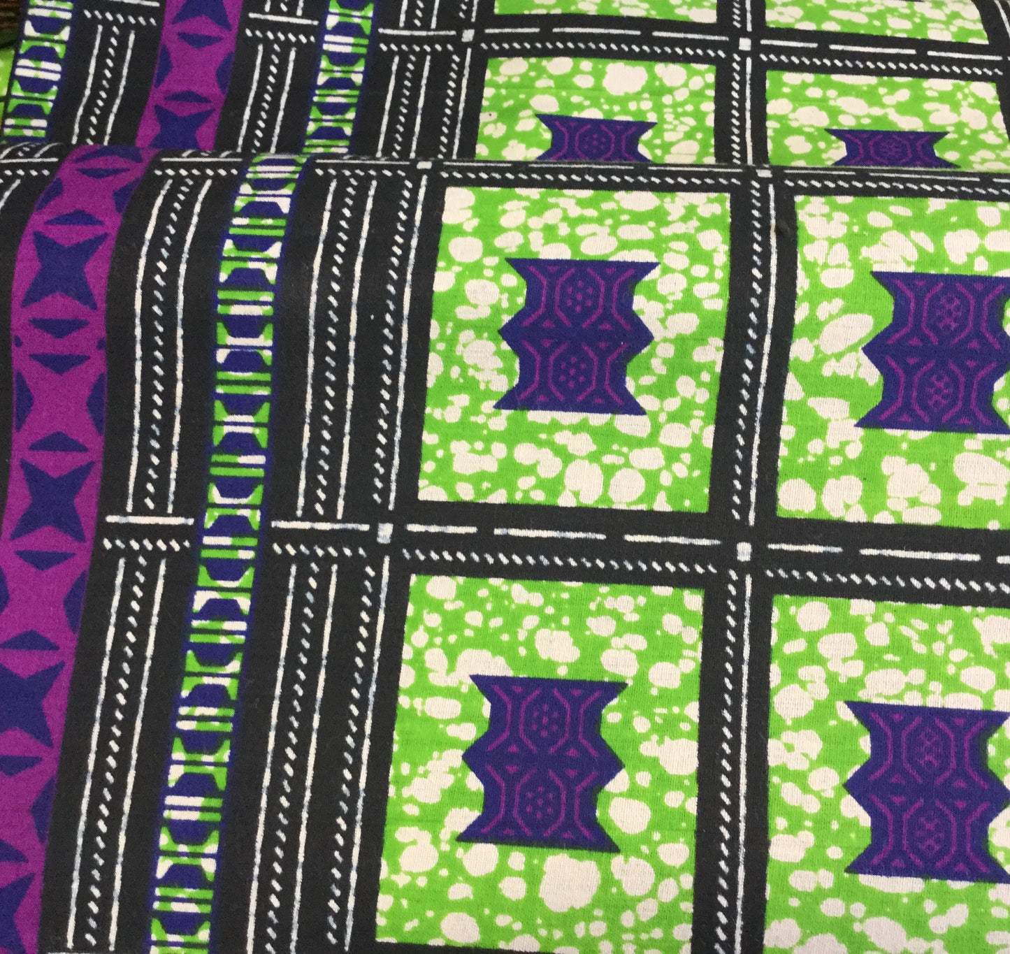 GREEN MULTI AFRICAN PRINT