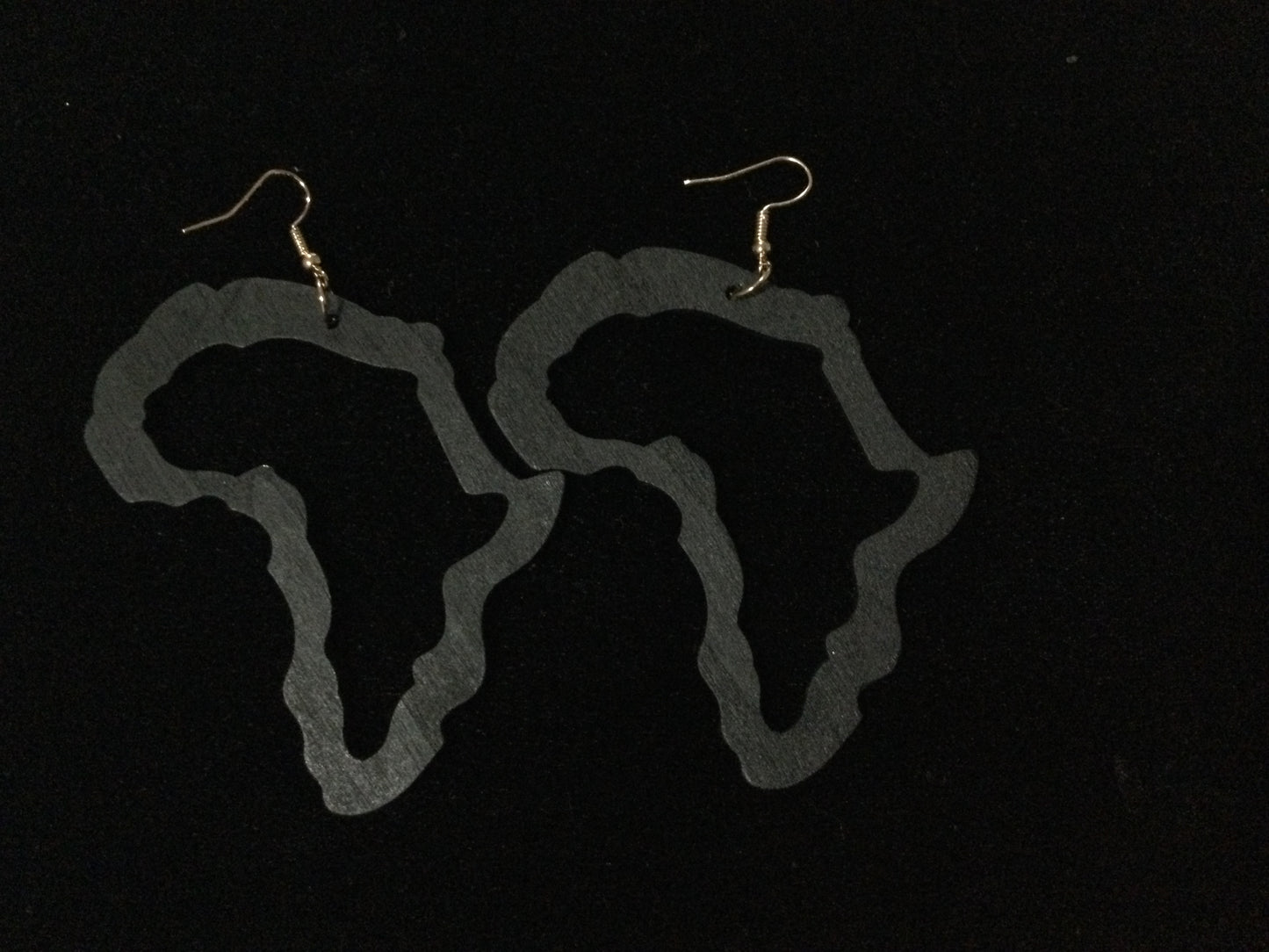 Handmade Wood Earrings BLK