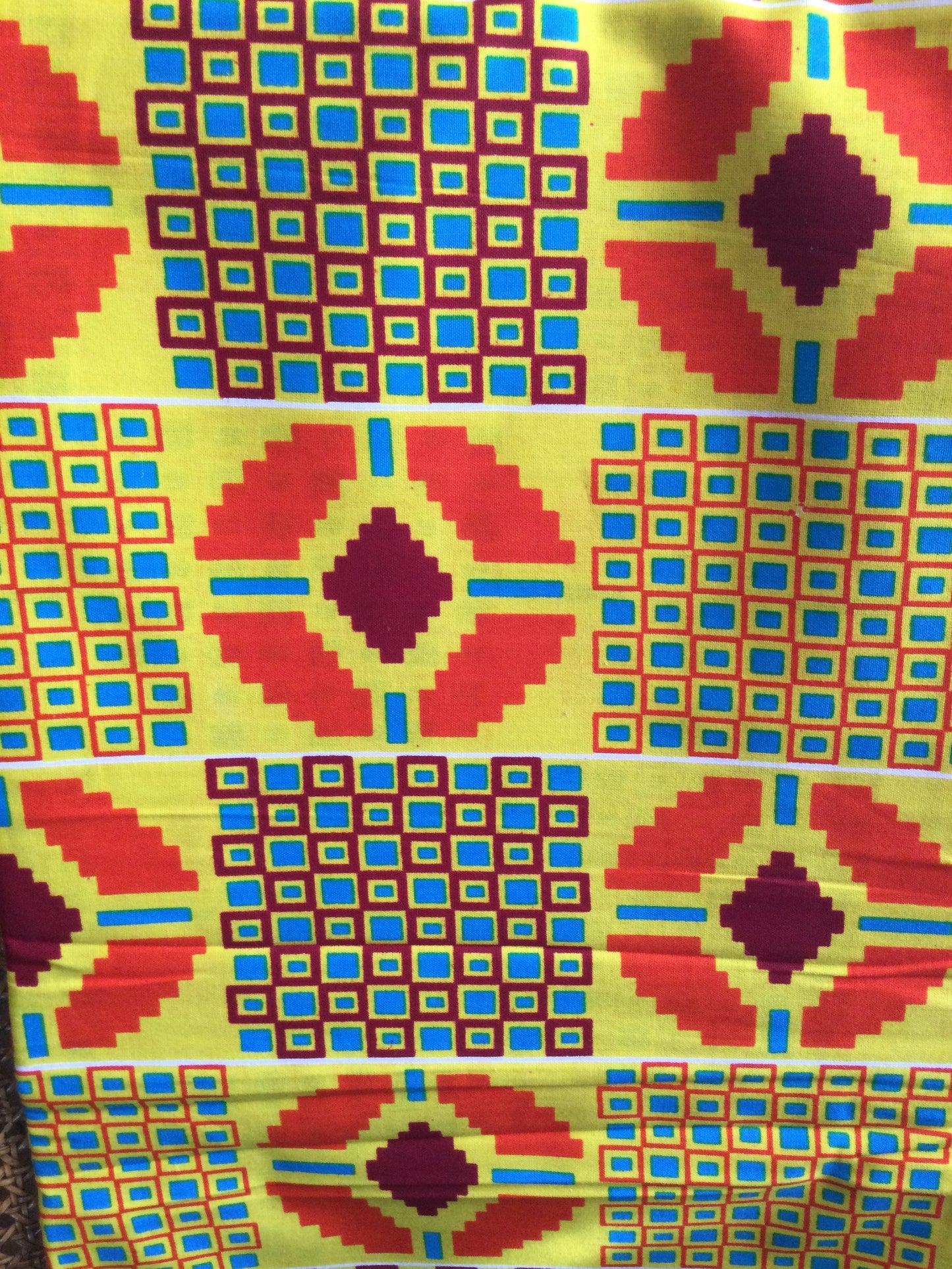 Adinkra motif kente print(yellow multi)