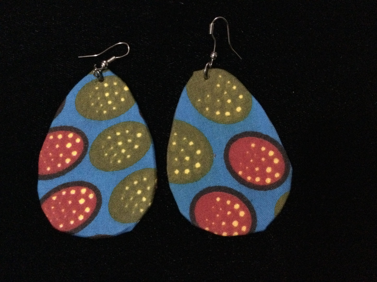Blue Print Multi Earrings Handmade Wax print