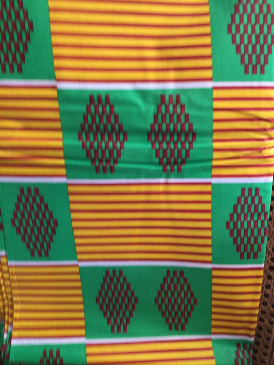 kente print(green/yellow)