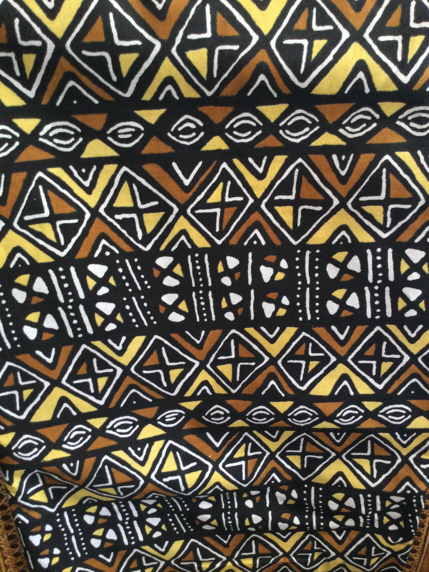 Mud print brown/mustard mult