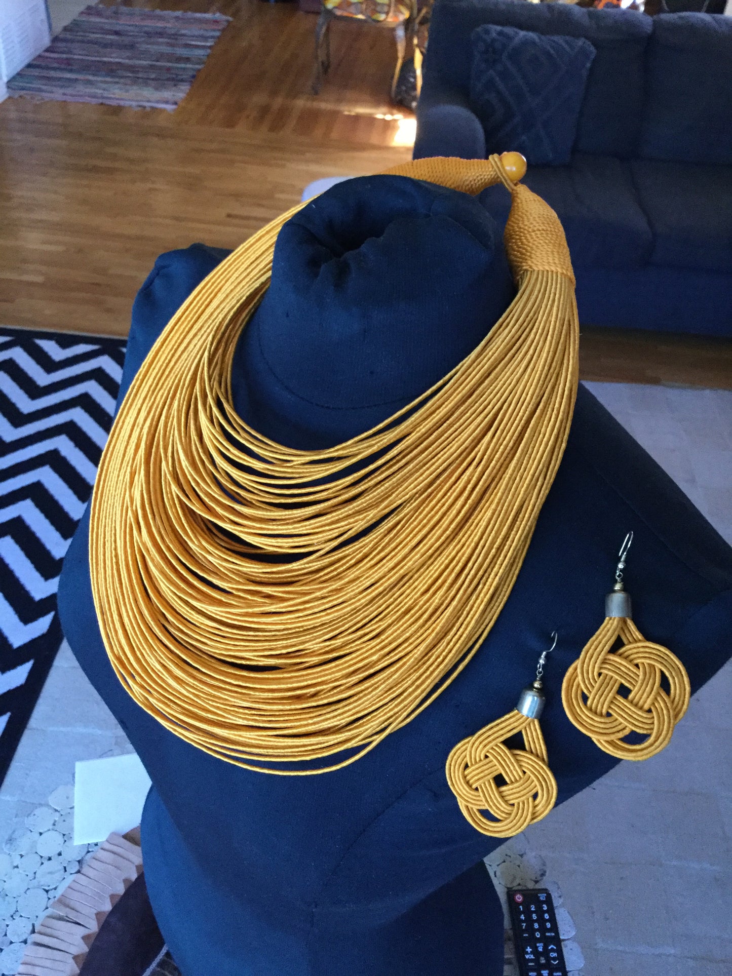 120 strand silk rope necklace
