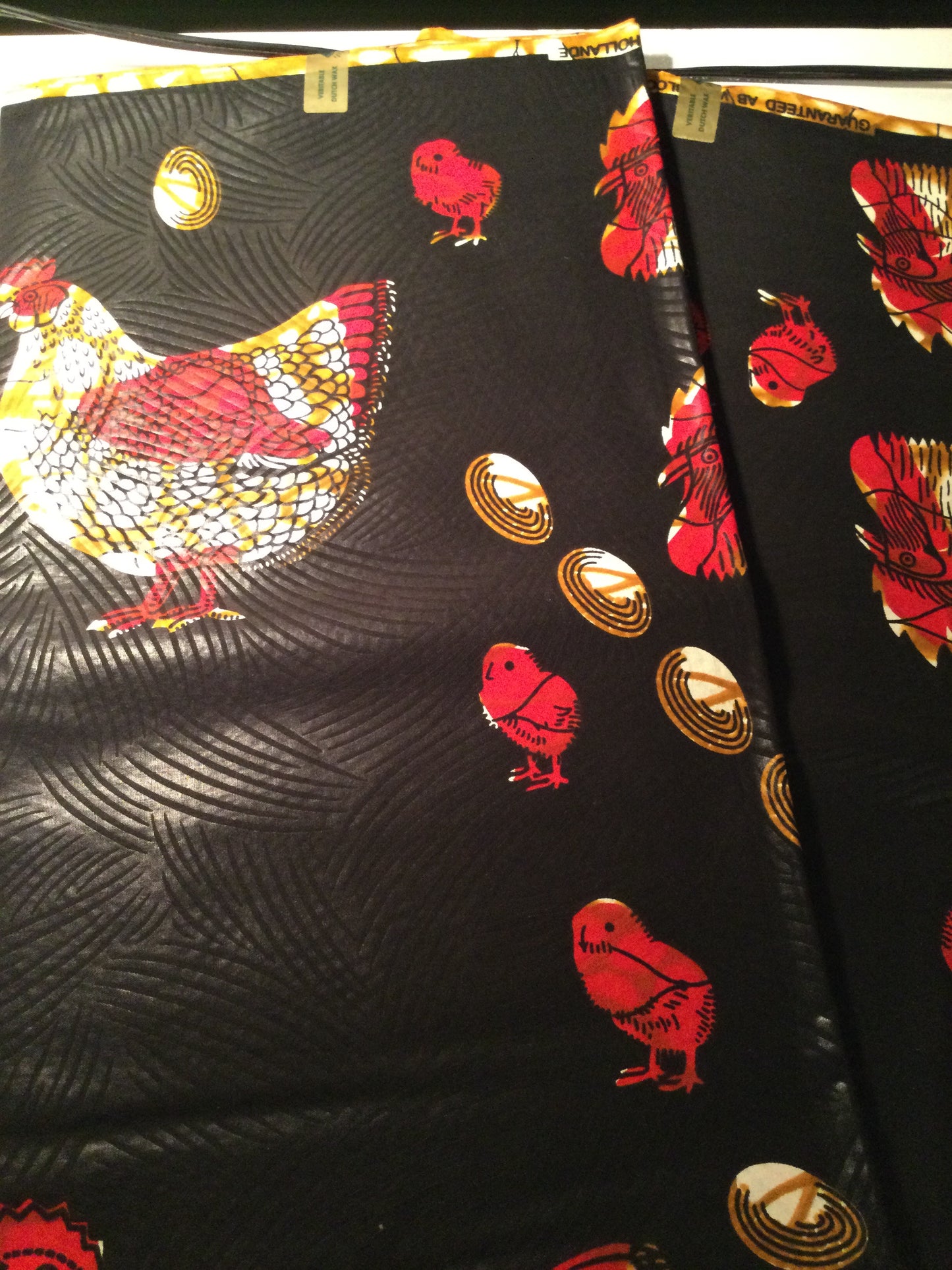 Red and Black (hen motif)