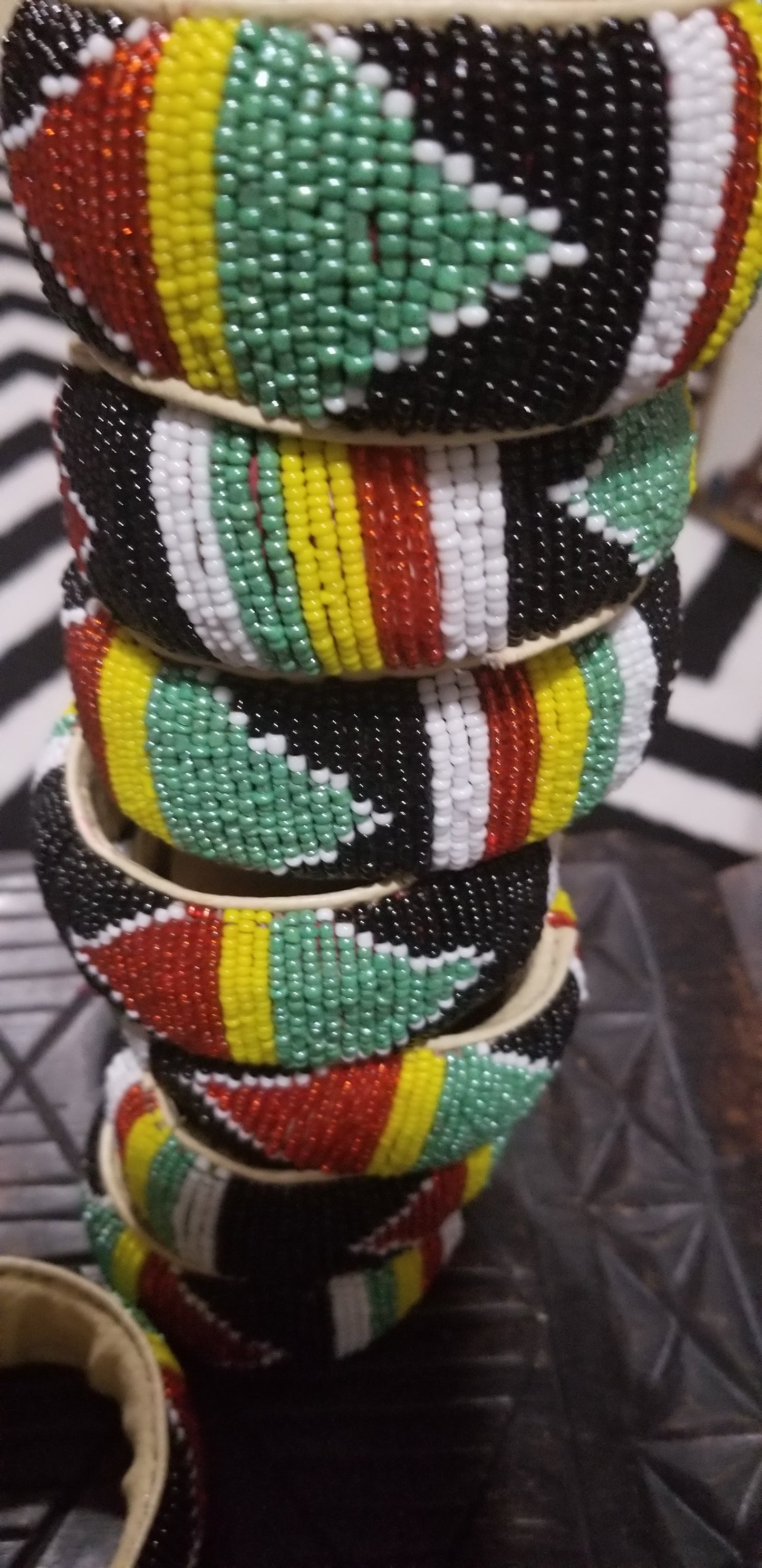 Beaded Rasta Color Bracelet Handmade Beaded